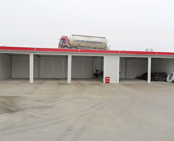 單坡彩鋼房車棚